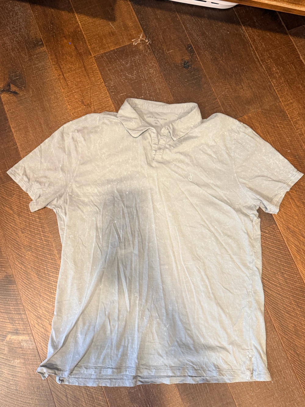 John Varvatos Light Gray Polo Shirt